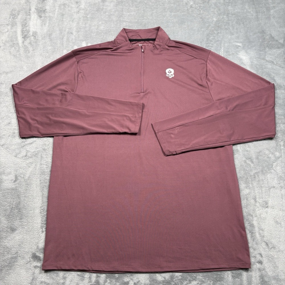 Zero Foxtrot Quarter Zip Men's 3XL Red Maroon Pullover Performance Adult